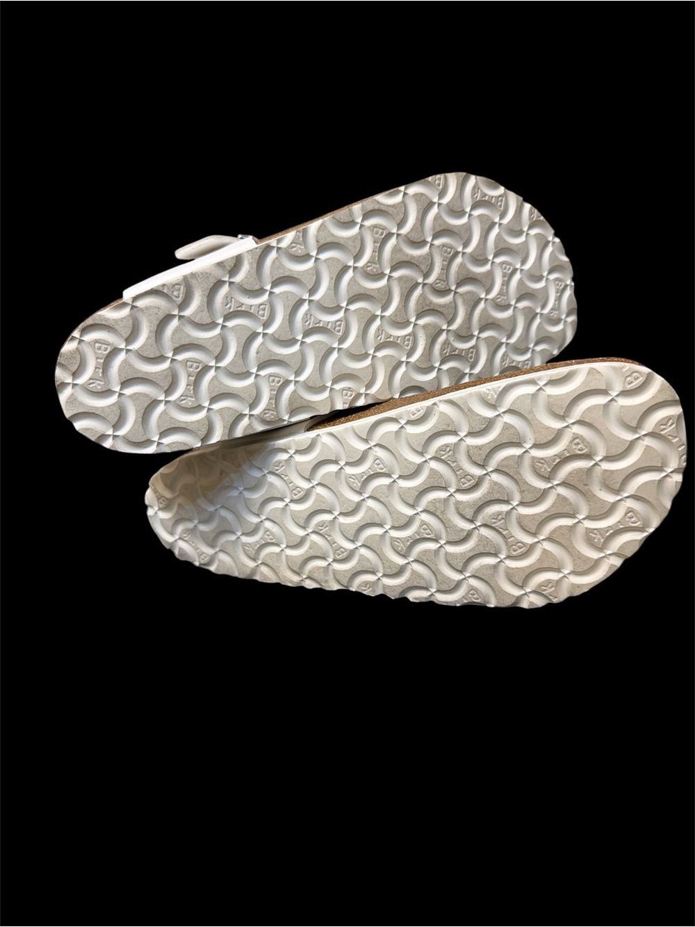 Birkenstock Gizeh Thong Sandals White w/Silver Buckle Size 7.5 - Picture 7 of 7